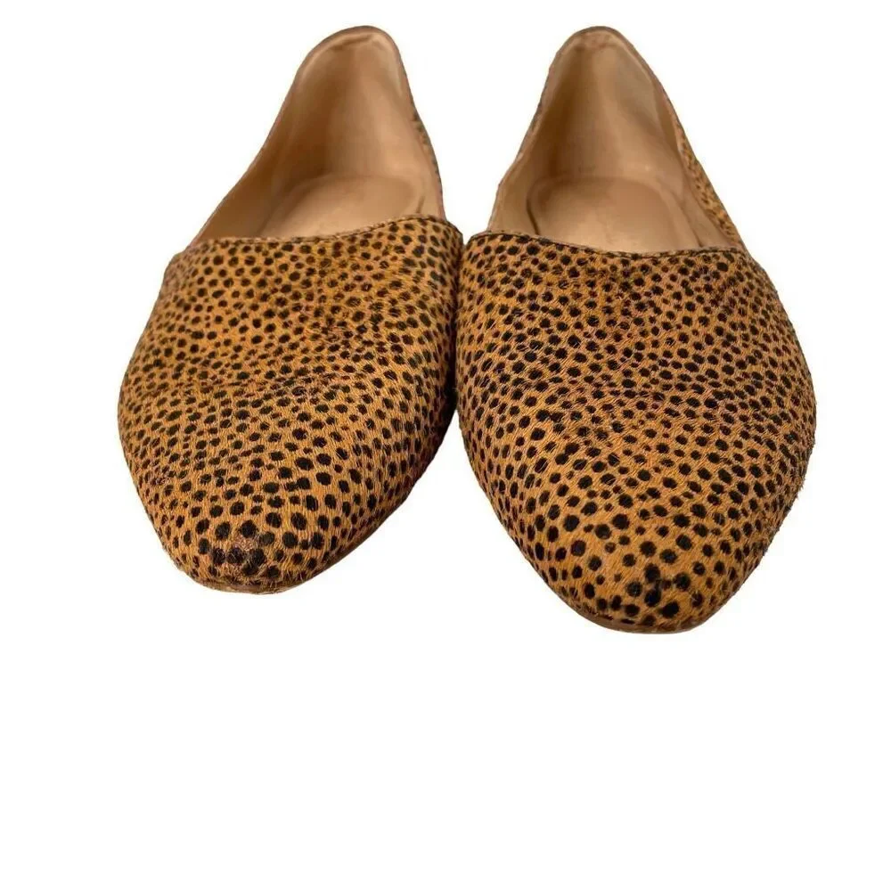 Madewell The Lizbeth Flats in Dotted Calf‎ Hair Size 7 leopard